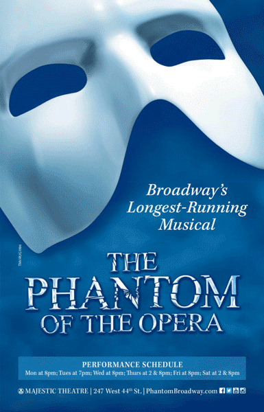 Le Fantôme de l'Opéra à Broadway New York : entrée au spectacle